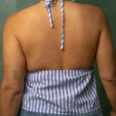 Backless Stripe Tie Top