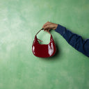 Burgundy Patent Mini Bag