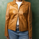Vintage Caramel Leather Jacket – Suede & Skin