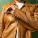 Vintage Caramel Leather Jacket – Suede & Skin