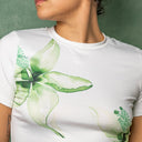 White Floral Baby Tee